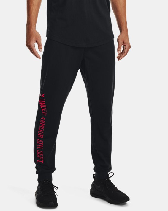 Men's UA Sportstyle Tricot Graphic Pants, Black, pdpMainDesktop image number 0